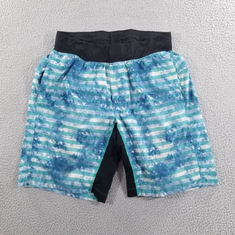 Lululemon T.H.E. Shorts Mens Medium Blue Lined Performance Running Training Gym